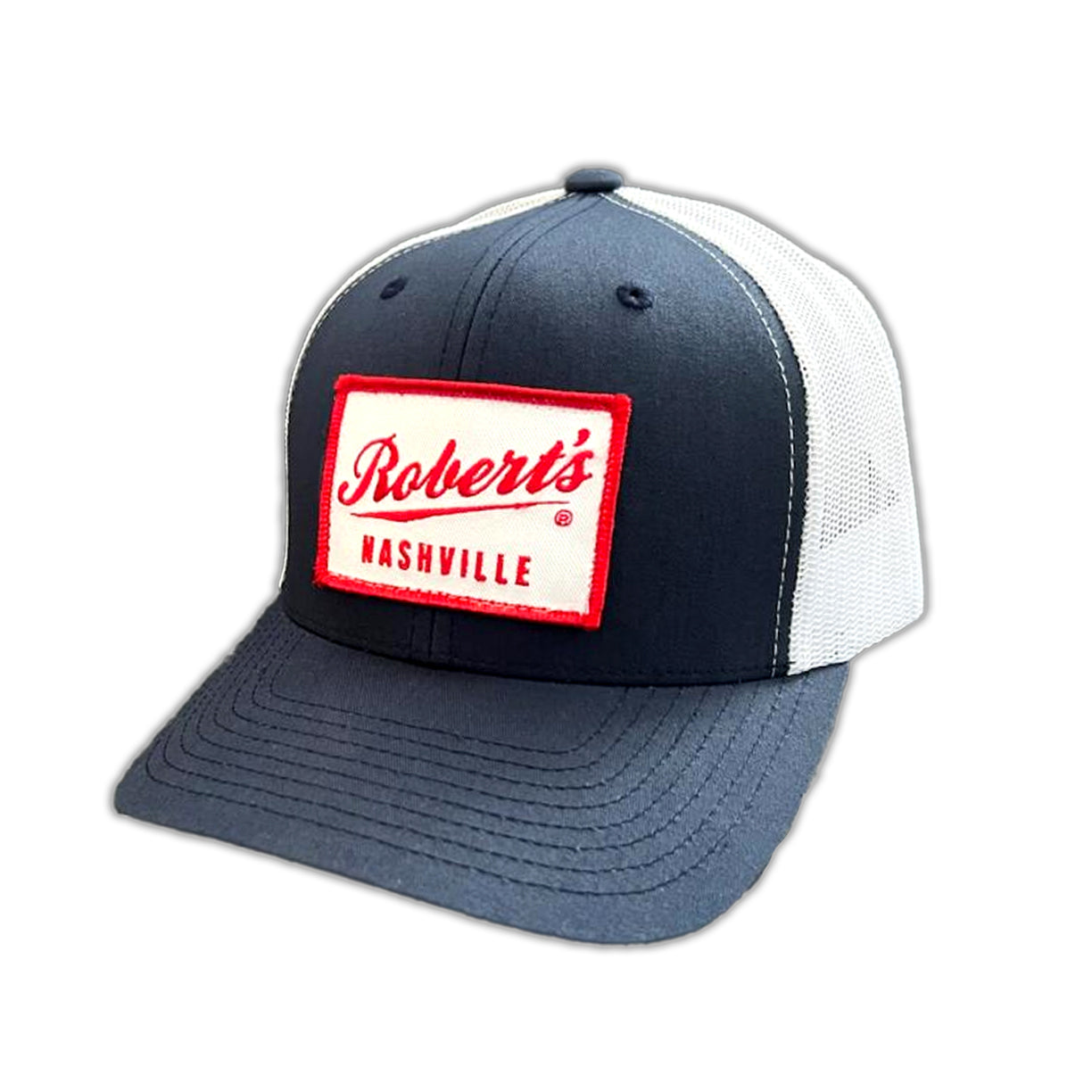 Robert's Nashville Stitched Patch Trucker - Navy