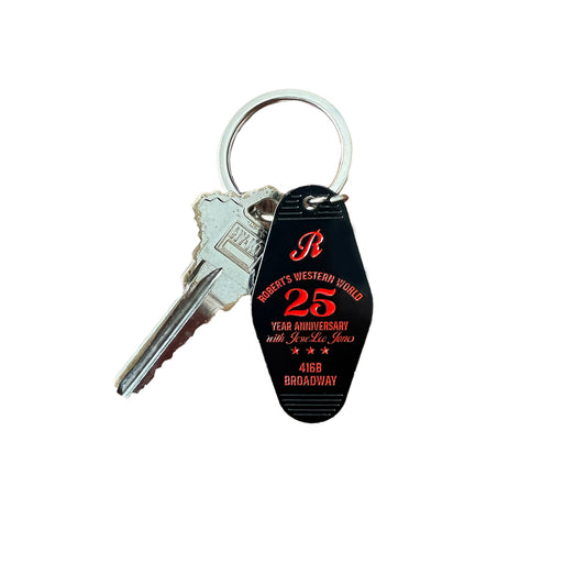 Robert's Western World 25th Anniversary Keychain