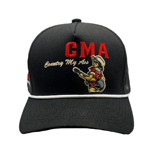 2026 Country My Ass Guitar Girl Trucker - Black