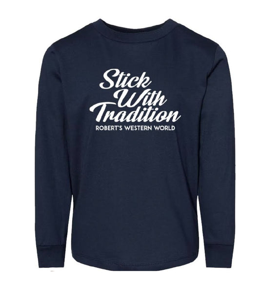 "Stick With Tradition" Long Sleeve - Navy